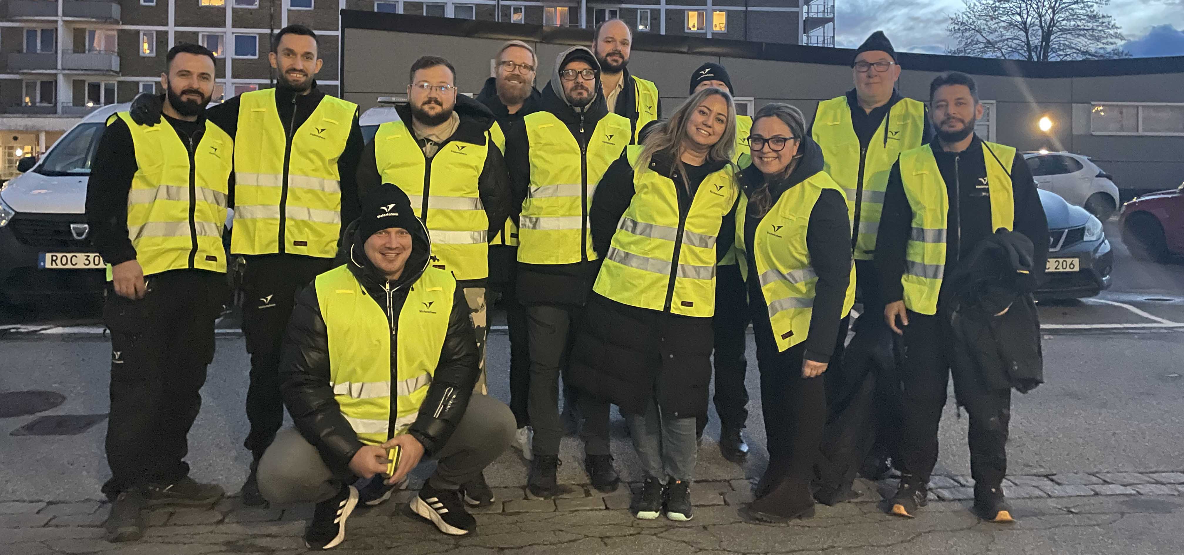 Gruppfoto Årlig trygghetsvandring i Malmö